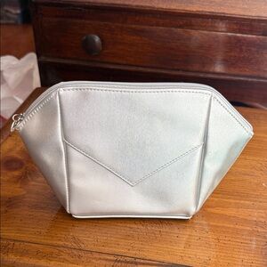 Elegant Silver Cosmetic Bag